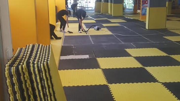 1 Haziran Açılacak Spor Salonumuzu Hazırlılarını Yapıyoruz